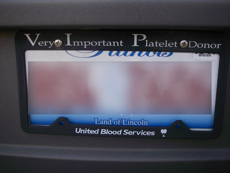 Platelet donor license platw