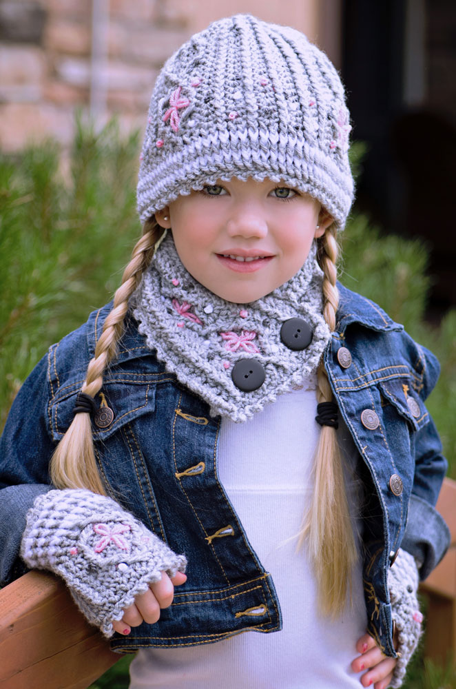 Graystone Kids - Cable Hat, Neck Warmer And Fingerless Mittens S
