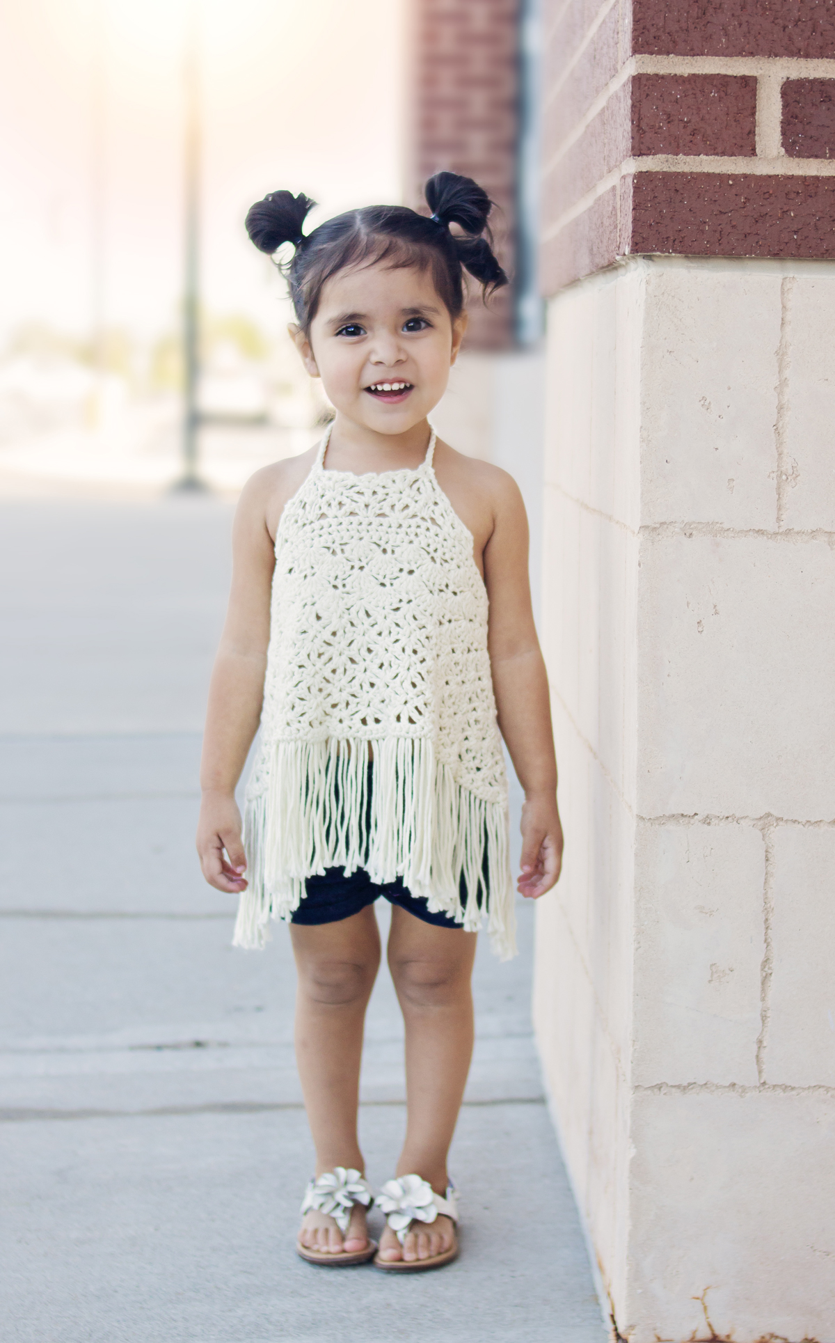 Lace Fringe Halter Top
