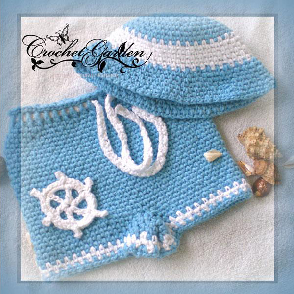 Nautical Child - Shorts & Sunhat (unisex)