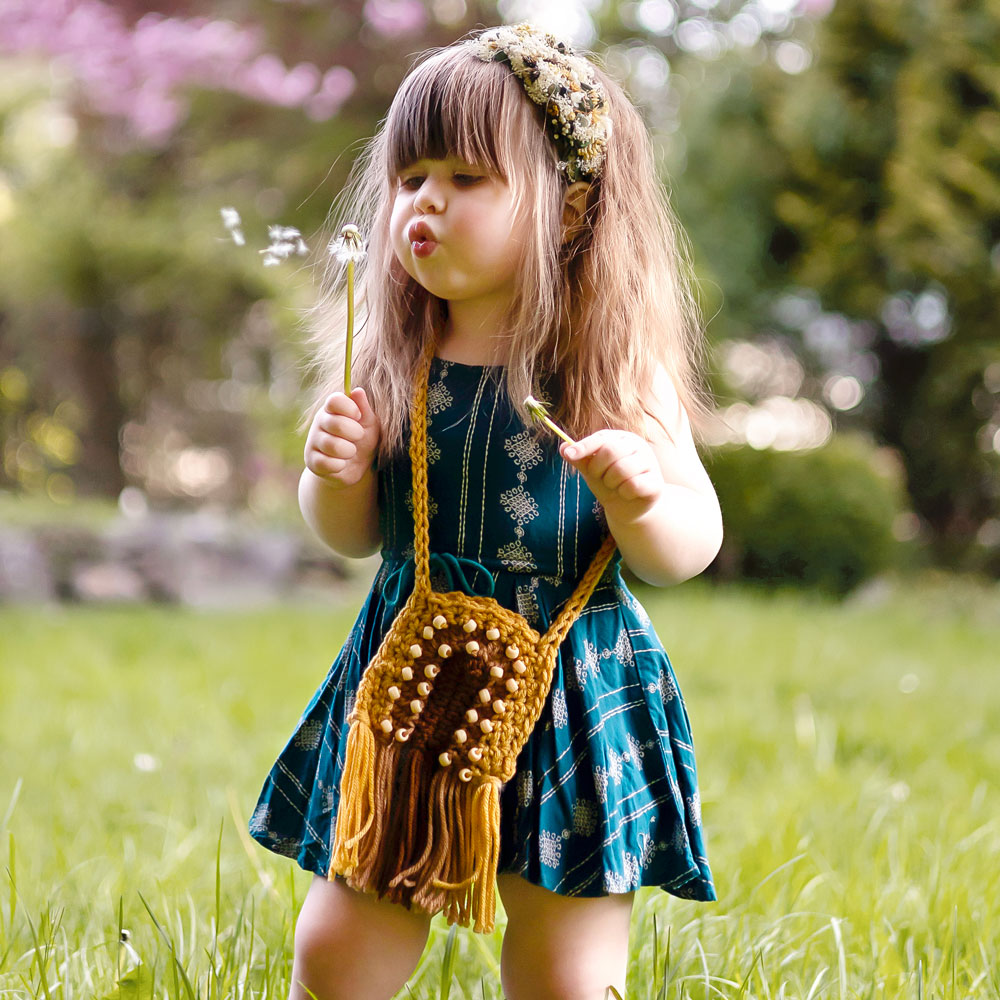 Rainbow Beaded Purse Crochet Pattern